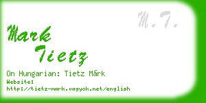 mark tietz business card